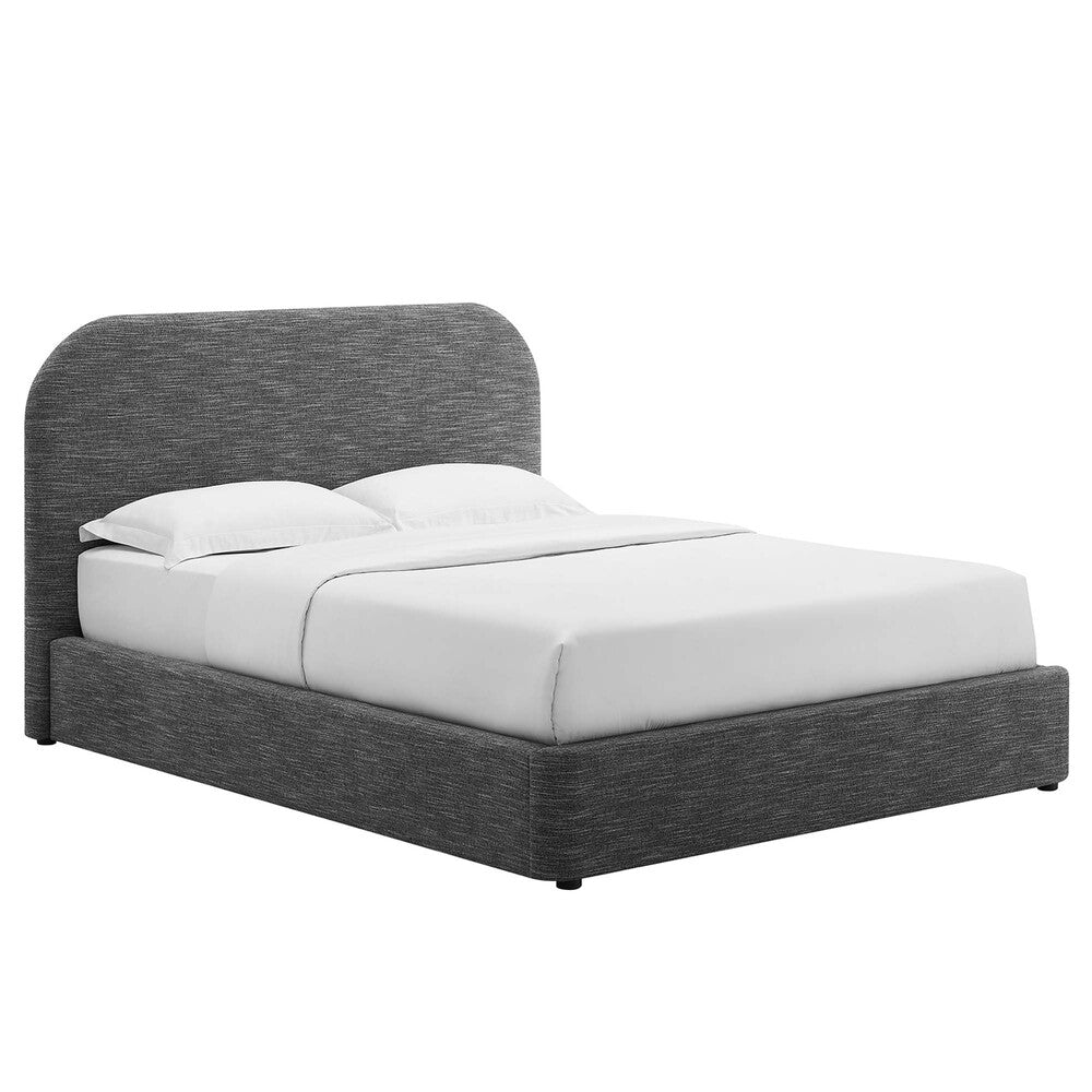 Modway MOD-7140 Keynote Upholstered Fabric Curved Queen Platform Bed