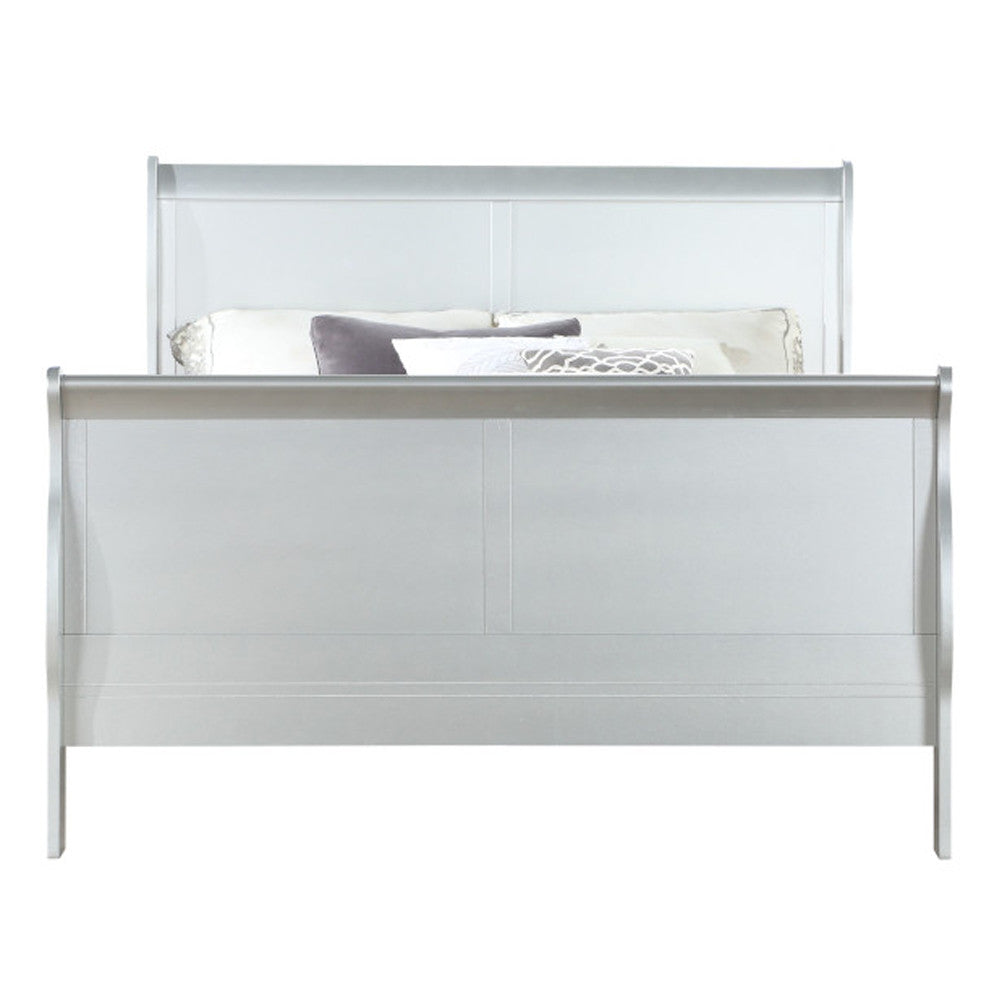 ACME 26697EK Louis Philippe III Eastern King Bed, Platinum (1Set/2Ctn)