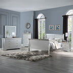 ACME 26697EK Louis Philippe III Eastern King Bed, Platinum (1Set/2Ctn)