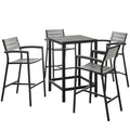 Modway EEI-1755 Maine 5 Piece Outdoor Patio Bar Set