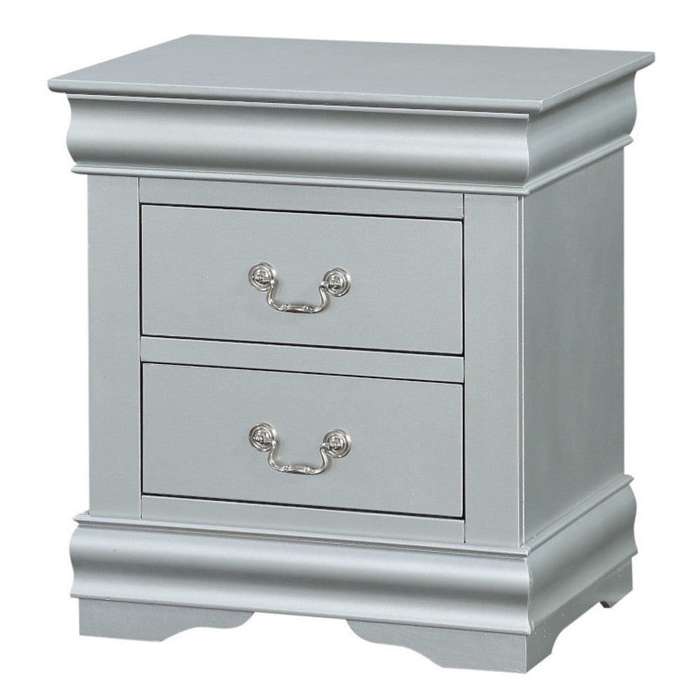 ACME 26703 Louis Philippe III Nightstand, Platinum