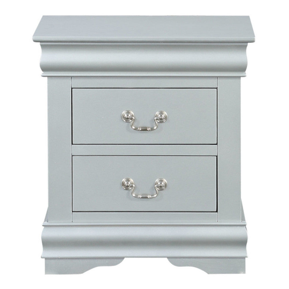 ACME 26703 Louis Philippe III Nightstand, Platinum