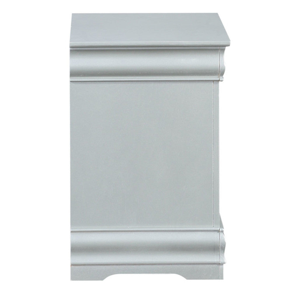 ACME 26703 Louis Philippe III Nightstand, Platinum