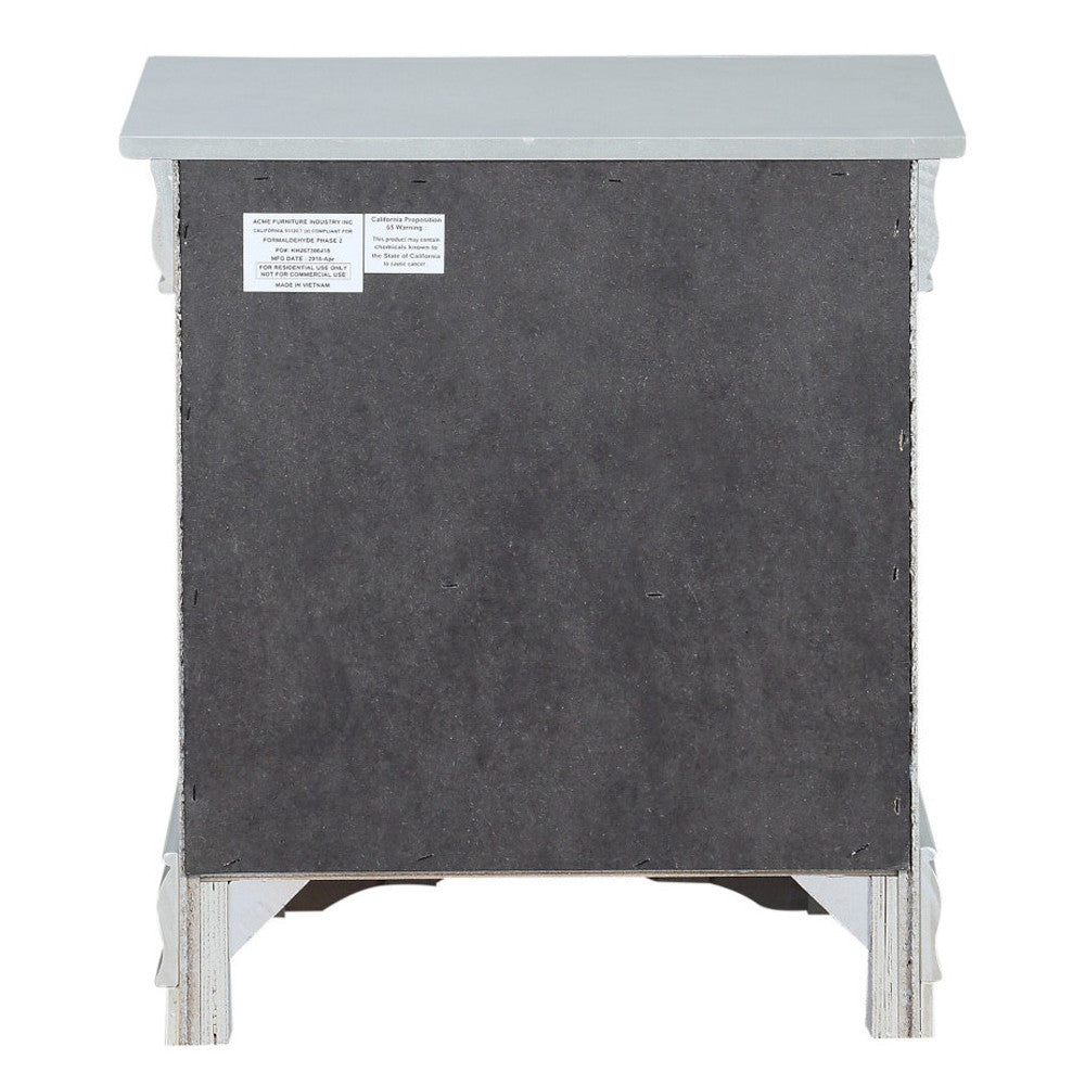 ACME 26703 Louis Philippe III Nightstand, Platinum