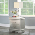 ACME 26703 Louis Philippe III Nightstand, Platinum