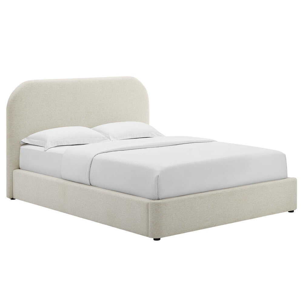 Modway MOD-7142 Keynote Upholstered Fabric Curved King Platform Bed