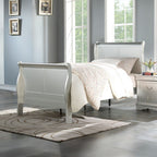 ACME 26710T Louis Philippe III Twin Bed, Platinum (1Set/2Ctn)