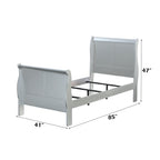 ACME 26710T Louis Philippe III Twin Bed, Platinum (1Set/2Ctn)
