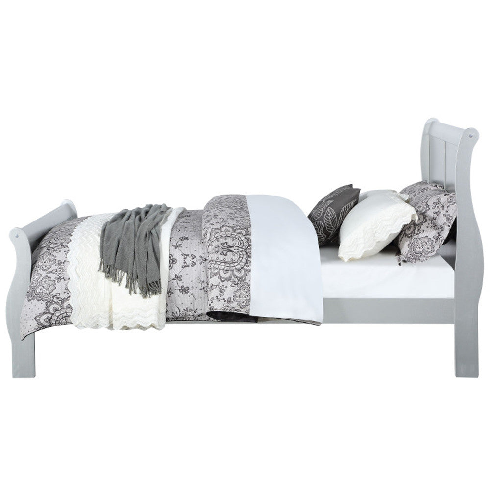 ACME 26730Q Louis Philippe Queen Bed, Platinum (1Set/2Ctn)