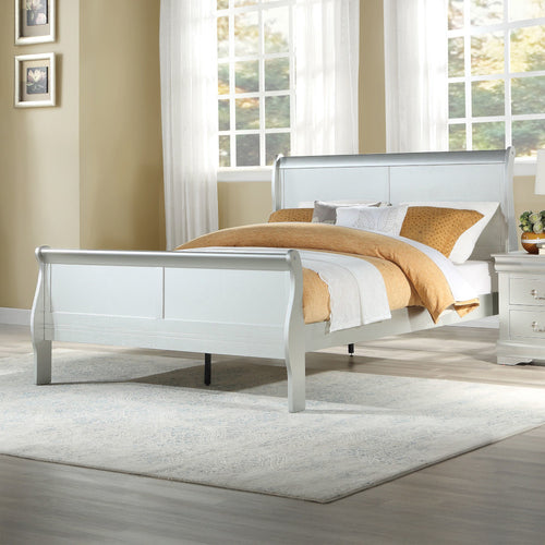 ACME 26730Q Louis Philippe Queen Bed, Platinum (1Set/2Ctn)