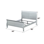 ACME 26730Q Louis Philippe Queen Bed, Platinum (1Set/2Ctn)