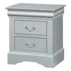 ACME 26733 Louis Philippe Nightstand, Platinum