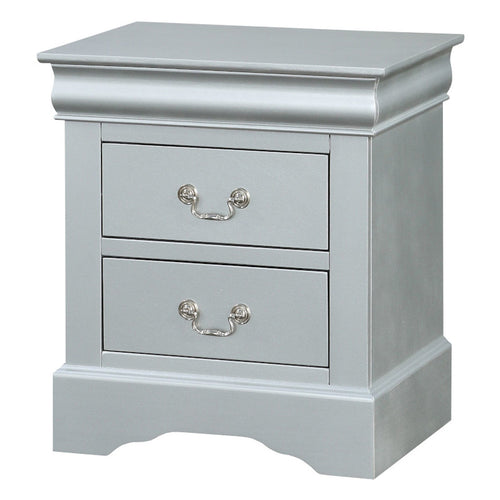 ACME 26733 Louis Philippe Nightstand, Platinum