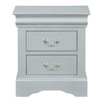 ACME 26733 Louis Philippe Nightstand, Platinum