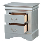 ACME 26733 Louis Philippe Nightstand, Platinum