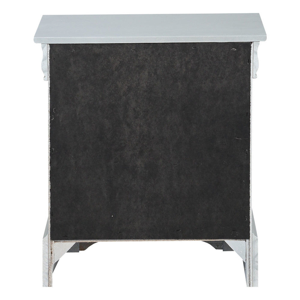 ACME 26733 Louis Philippe Nightstand, Platinum
