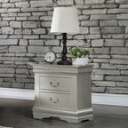 ACME 26733 Louis Philippe Nightstand, Platinum