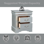 ACME 26733 Louis Philippe Nightstand, Platinum