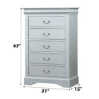 ACME 26736 Louis Philippe Chest, Platinum