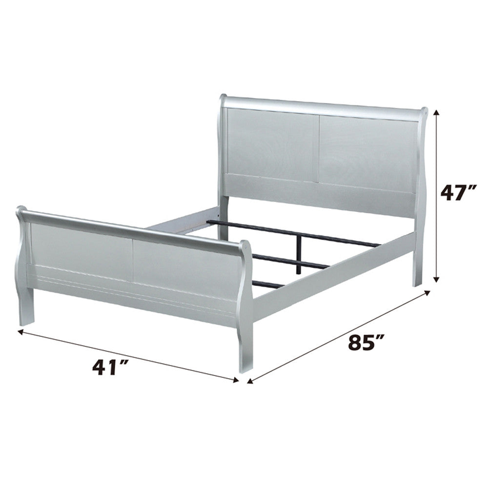 ACME 26740T Louis Philippe Twin Bed, Platinum (1Set/2Ctn)