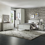 ACME 26745F Louis Philippe Full Bed, Platinum (1Set/2Ctn)