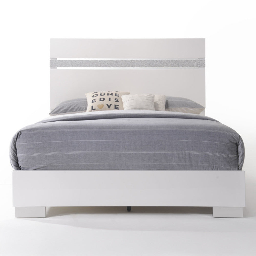 ACME 26770Q Naima II Queen Bed, White (High Gloss) (1Set/2Ctn)