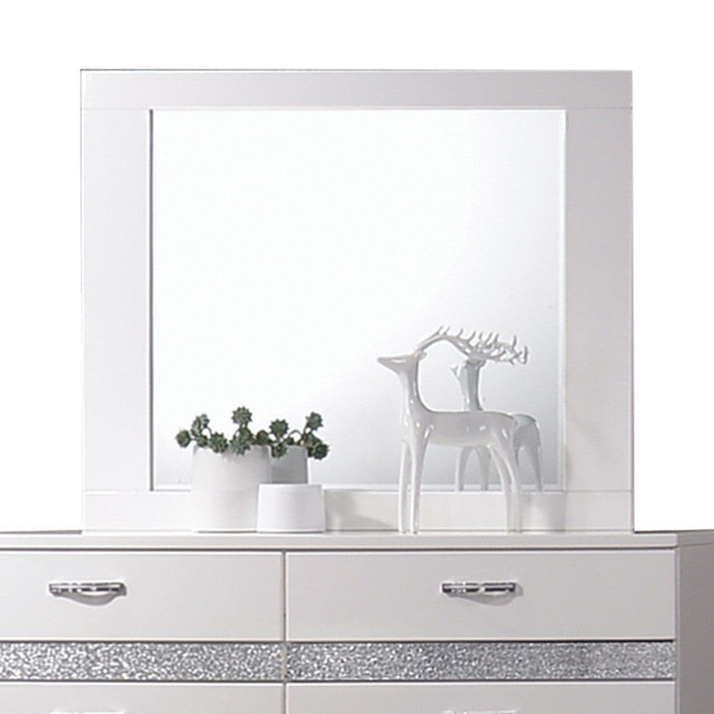 ACME 26774 Naima II Mirror, White (High Gloss)