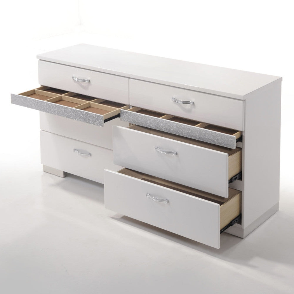 ACME 26775 Naima II Dresser, White (High Gloss)