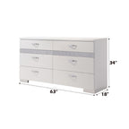 ACME 26775 Naima II Dresser, White (High Gloss)