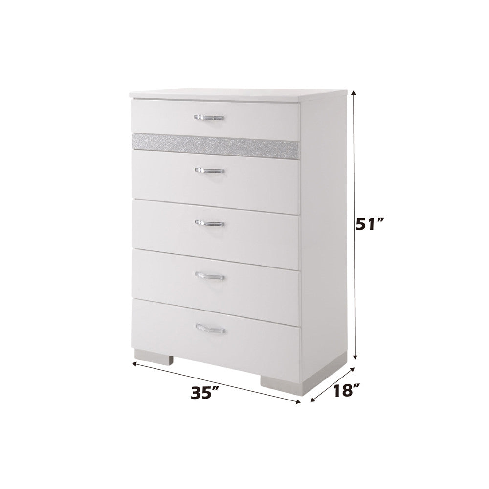 ACME 26776 Naima II Chest, White (High Gloss)