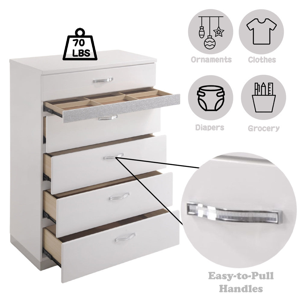 ACME 26776 Naima II Chest, White (High Gloss)