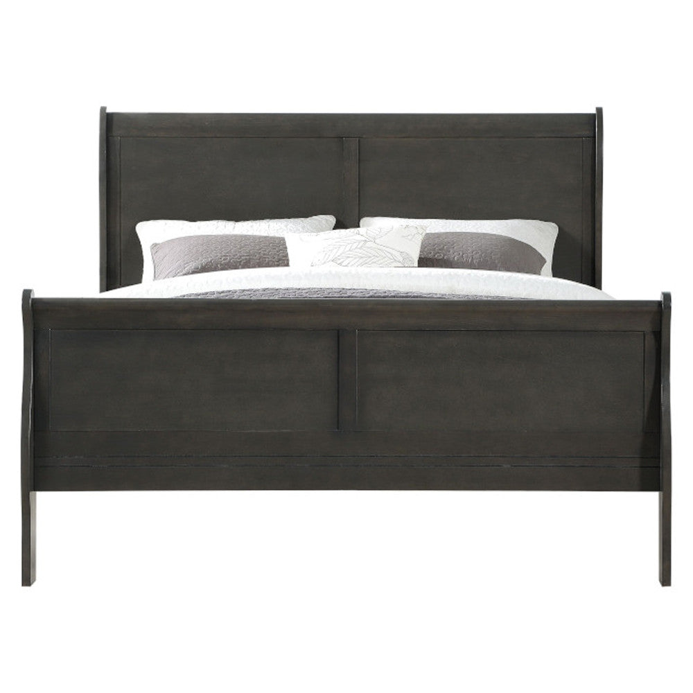 ACME 26787EK Louis Philippe Eastern King Bed, Dark Gray (1Set/2Ctn)