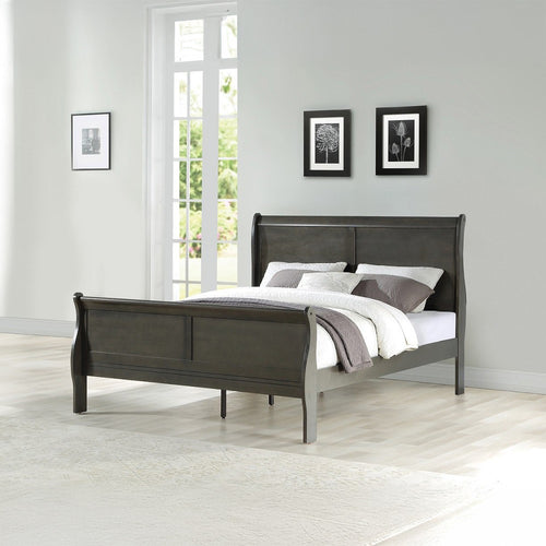 ACME 26787EK Louis Philippe Eastern King Bed, Dark Gray (1Set/2Ctn)