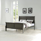ACME 26787EK Louis Philippe Eastern King Bed, Dark Gray (1Set/2Ctn)