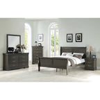 ACME 26790Q Louis Philippe Queen Bed, Dark Gray (1Set/2Ctn)