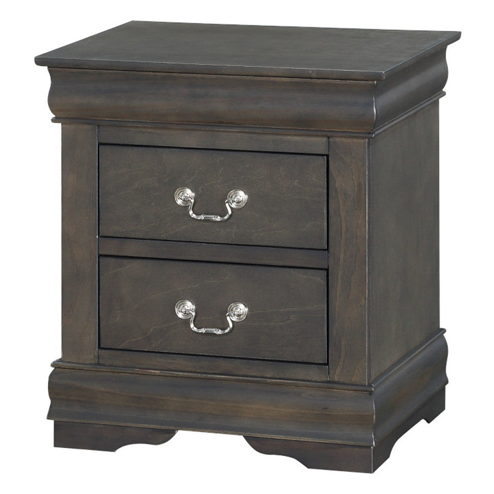 ACME 26793 Louis Philippe Nightstand, Dark Gray