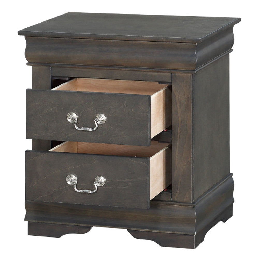 ACME 26793 Louis Philippe Nightstand, Dark Gray