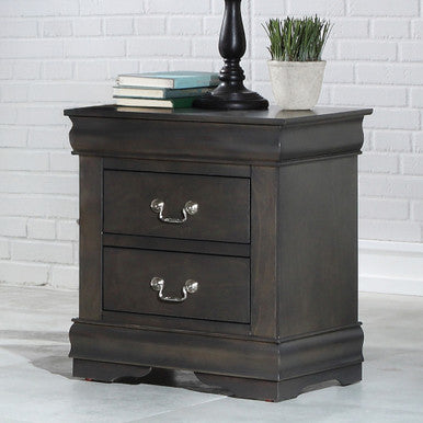 ACME 26793 Louis Philippe Nightstand, Dark Gray
