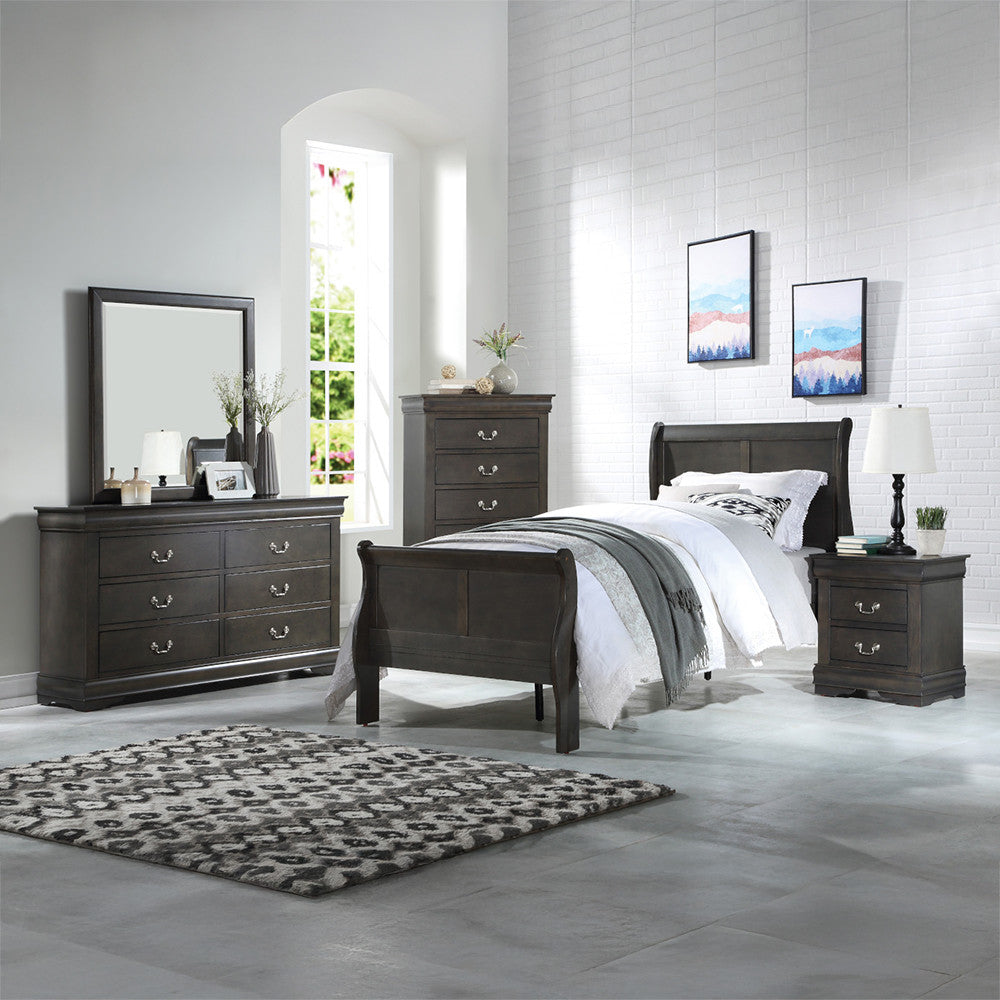 ACME 26793 Louis Philippe Nightstand, Dark Gray