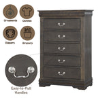 ACME 26796 Louis Philippe Chest, Dark Gray