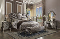 ACME 26820Q Versailles Queen Bed, Velvet & Antique Platinum (1Set/3Ctn)