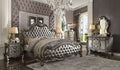 ACME 26840Q Versailles II Queen Bed, Silver PU & Antique Platinum (1Set/3Ctn)