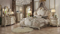 ACME 26880Q Picardy Queen Bed, Fabric & Antique Pearl (1Set/3Ctn)