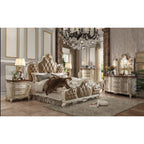 ACME 26897EK Picardy Eastern King Bed, PU & Antique Pearl (1Set/3Ctn)