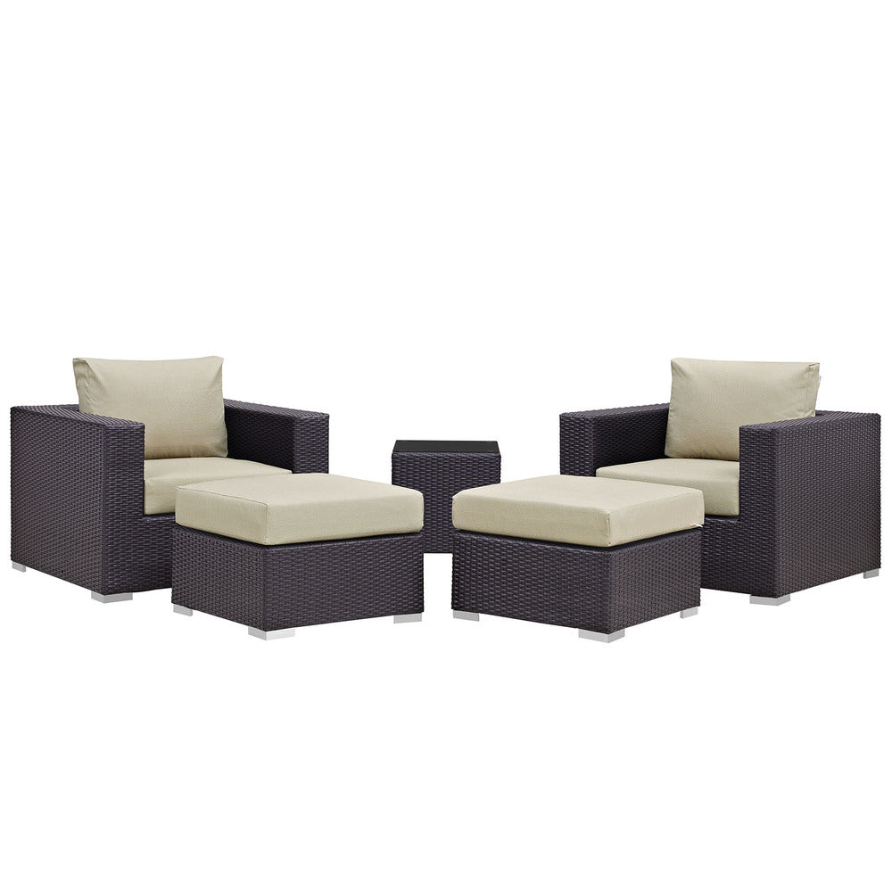 Modway EEI-1809 Convene 5 Piece Outdoor Patio Sectional Set