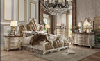 ACME 26900Q Picardy Queen Bed, PU & Antique Pearl (1Set/3Ctn)