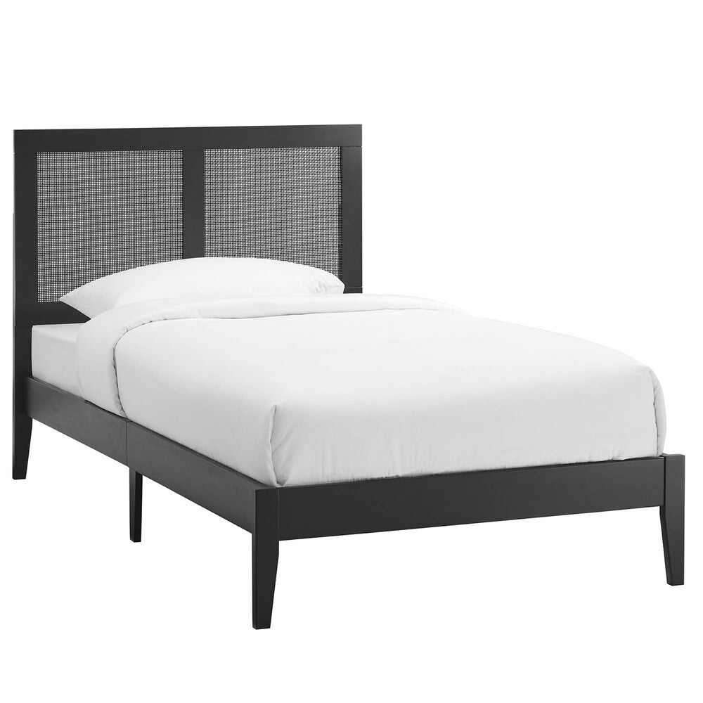 Modway MOD-7152 Sirocco Rattan and Wood Twin Platform Bed