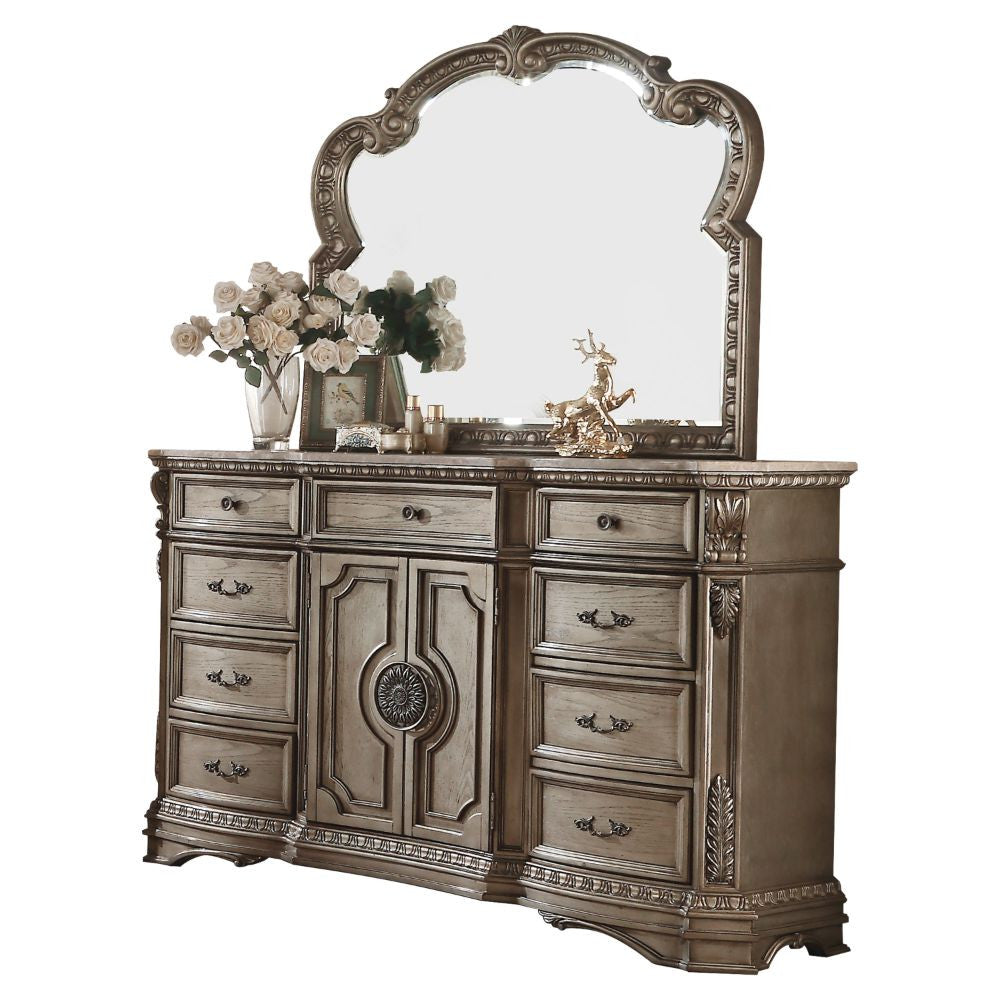 ACME 26936 Northville Mirror, Antique Silver