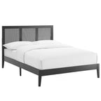 Modway MOD-7153 Sirocco Rattan and Wood Full Platform Bed