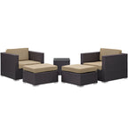 Modway EEI-1809 Convene 5 Piece Outdoor Patio Sectional Set
